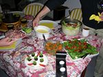 Das Fondue steht auf dem Tisch